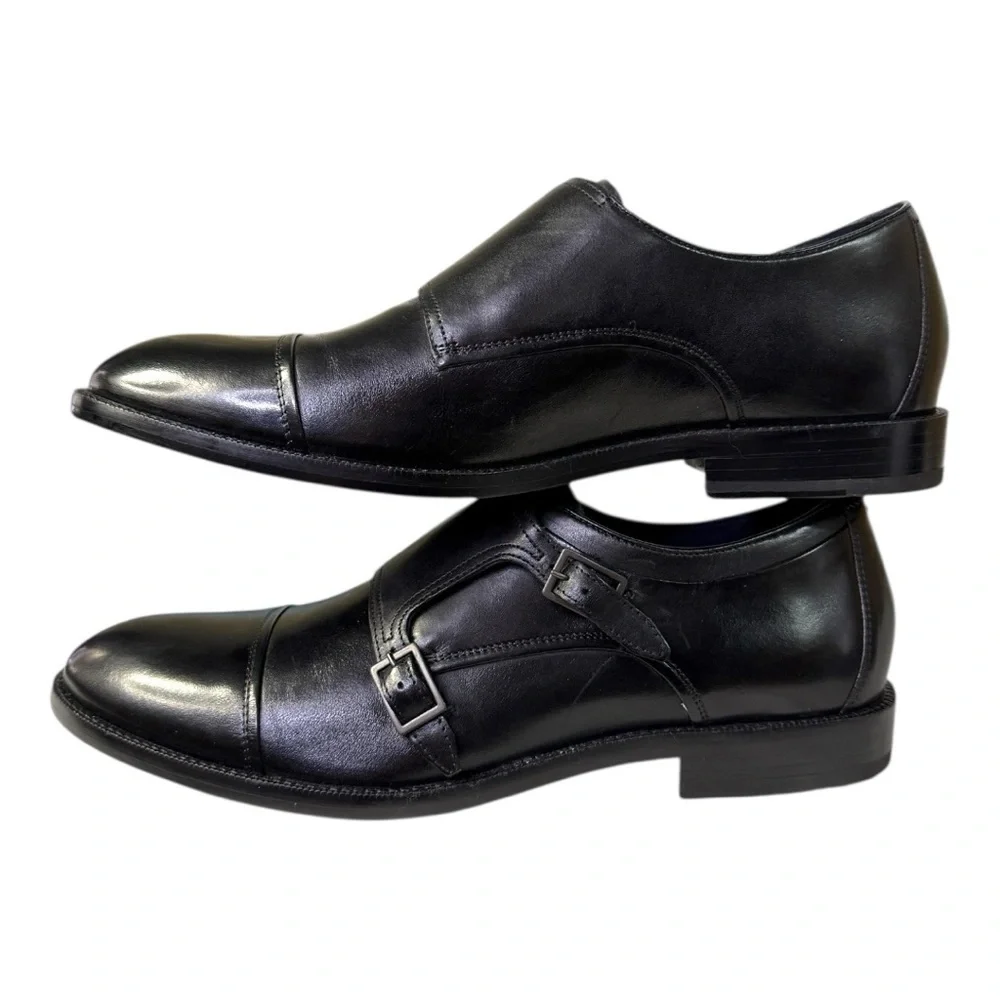Cole Haan Harrison Monk Strap Dress Shoes Men’s 9.5M Black Leather